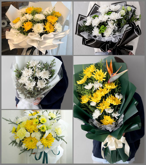 陕西铜川市王益区王益街道白事花束代送